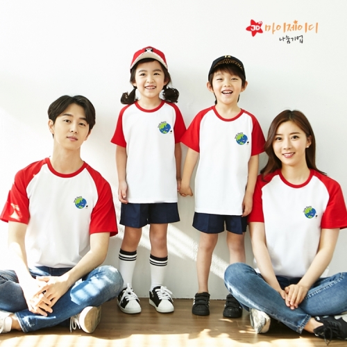국내산 순면 나그랑 아트 티셔츠 반팔 _지구를그려요(심플 5색)