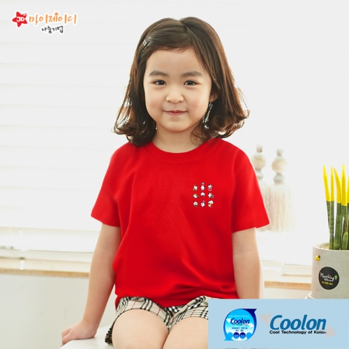 국내산 쿨론 100％ 아트 디자인 쿨티 반팔_팬더박사24시(심플)