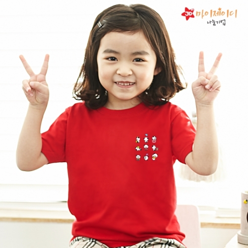 국내산 순면 티셔츠 반팔_팬더박사24시(심플9색)