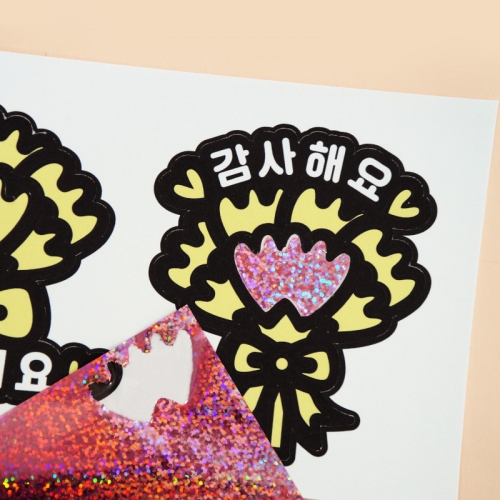 포일아트 카네이션 브로치 5set