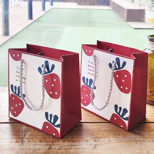 딸기 쇼핑백 (12개세트)