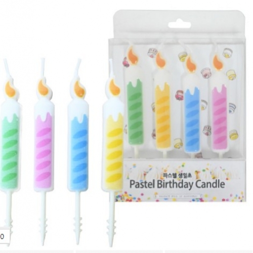파스텔 생일초 (4입)
