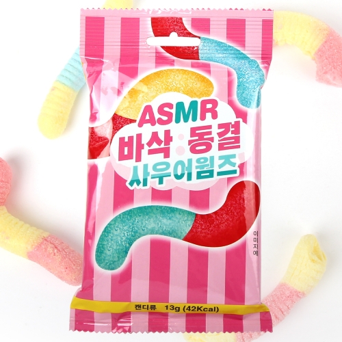 지렁이젤리 동결건조 사우어웜즈 동결젤리 바삭 ASMR 개별포장 어린이간식
