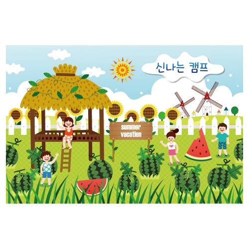 [키즈토이] 여름 캠프 현수막 242 여름캠프 현수막
