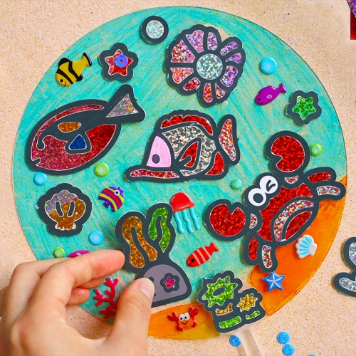 포일아트 물고기 스티커 1set
