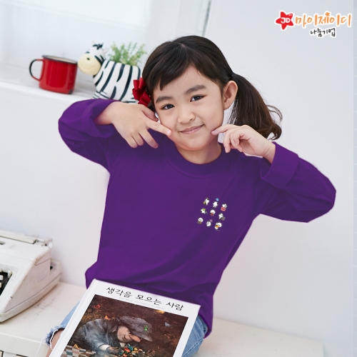 국내산 순면 30수 아트 티셔츠 #긴팔# 팬더박사24시(심플)