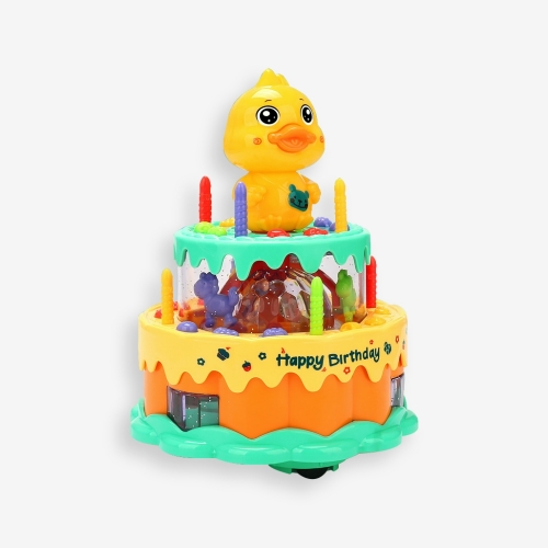 멜로디 케이크 작동완구 토끼 오리 미러볼 장난감 어린이 생일 축하 케익