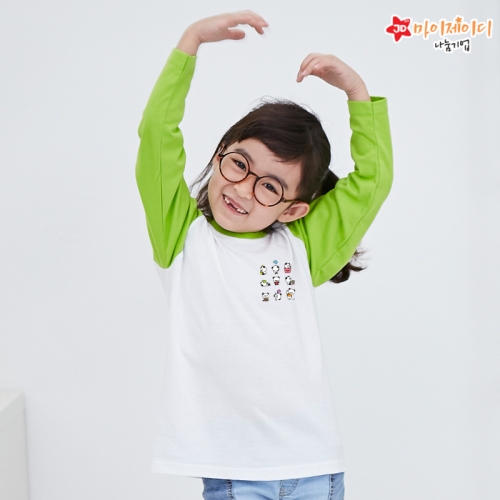 국내산 나그랑 아트디자인 긴팔_팬더박사24시(심플)