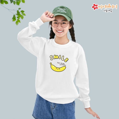 국내산 고급 특양면 맨투맨 아트티셔츠 긴팔_내게바나나