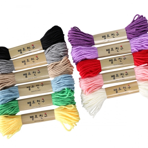 [펠트친구] 레인보우 털실 12color [3411]