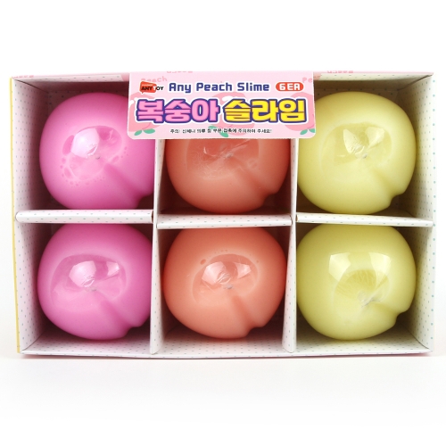 복숭아 슬라임 말랑말랑 핑크색슬라임 액체괴물 촉감놀이 색상랜덤