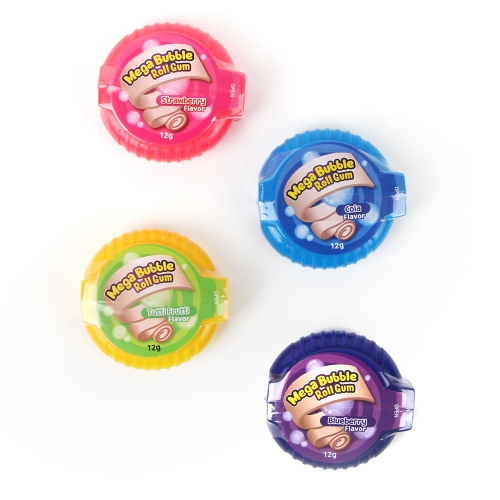 메가 버블 롤 껌 12g 딸기맛 콜라맛 블루베리맛 투티프루티맛 껌 랜덤배송