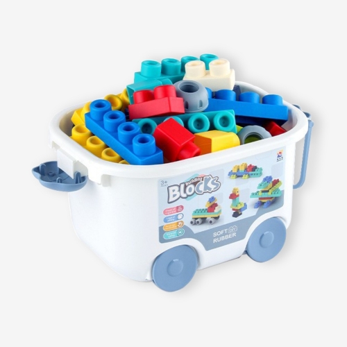 말랑이 소프트 블록 100pcs 세트 대용량 실리콘 블럭 어린이 유아 놀이
