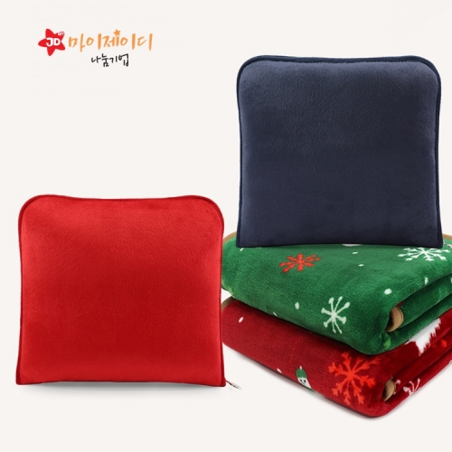 따뜻한 담요 무릎담요 스마일바나나 패턴 담요 손잡이 H밴드 수납 담요