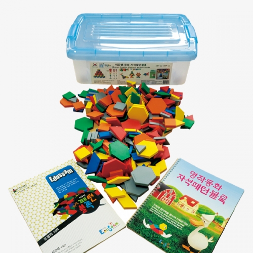자석 대형 패턴 블록 108pcs (학습가이드북 or 스토리텔링북 택1 +보관함)