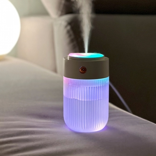 투명 레인보우 LED 무드등 저소음 미니 가습기 차량용 가습기 SMODO-256]