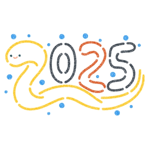 우돌아트 스텐실 도안 1518 새해 2025 을사년 뱀띠 아이콘