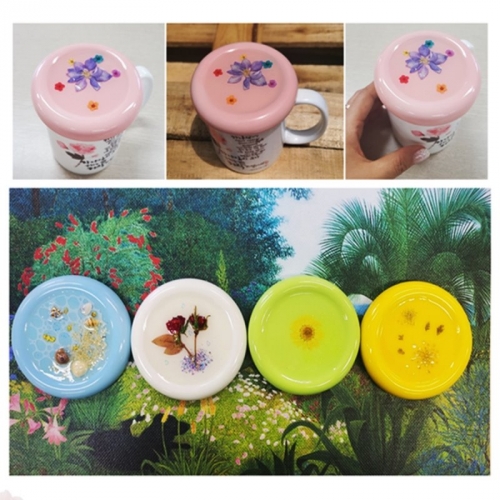 레진아트 공예 나만의 머그 덮개 뚜껑 압화 꾸미기 만들기 (5인용)머그컵 별도 선택가능