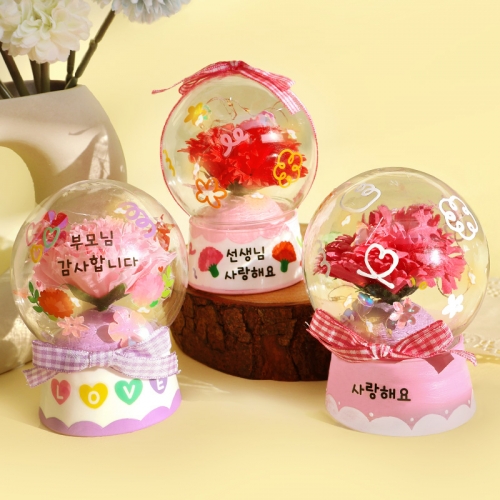 LED 카네이션 스노우볼 5set