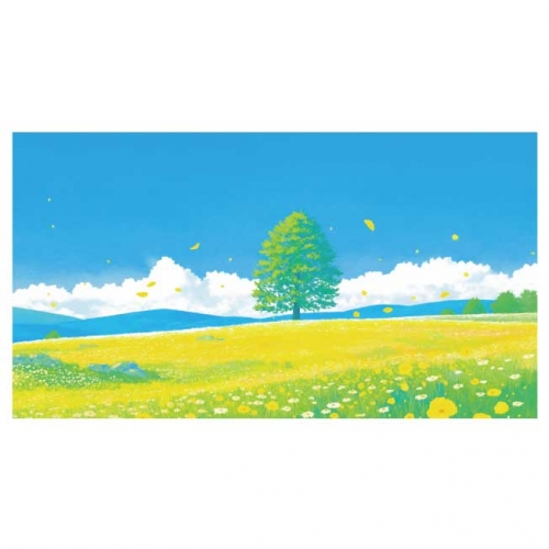 [키즈디자인] 봄배경현수막 7005 들판 꽃밭 나무