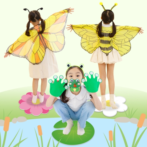 [오늘놀이] 봄 곤충 역할놀이(3종 택1/나비/개구리/꿀벌/KC인증)