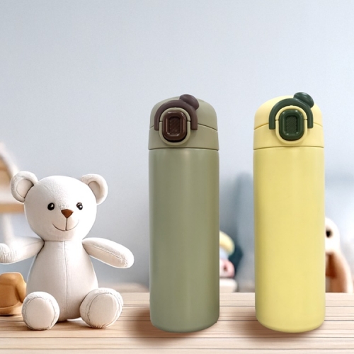4월7일 예약출고] 귀여운 미니몽 보온 보냉 이중 진공 원터치 잠금 텀블러 물병 무지420ml (2색/디자인선택)