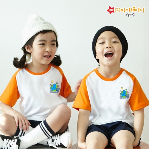 국산 순면 30수 나그랑 티셔츠 면티 반팔 야구티 _환경유니버스 에코프렌즈(심플)