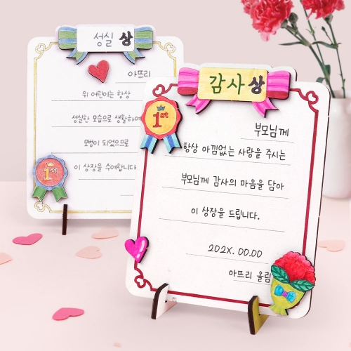 입체 카네이션 감사패