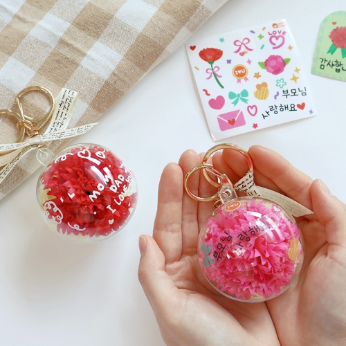  카네이션 돔 키링 5set