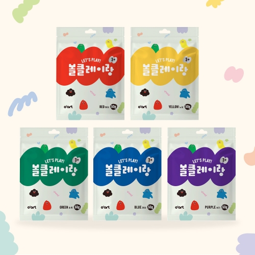 [오아트] 볼클레이랑 50g(17종 택1/점토/촉감놀이/KC인증)
