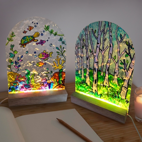 [탑키드] LED 아크릴 무드등 만들기(원목받침)