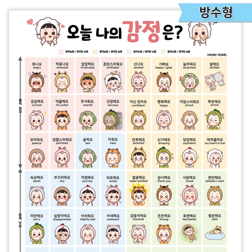 [우아띵] 감정 벽보 48종 무드미터 학습