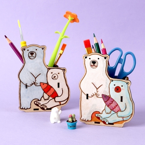 [아트랄라]북극곰 연필꽂이
