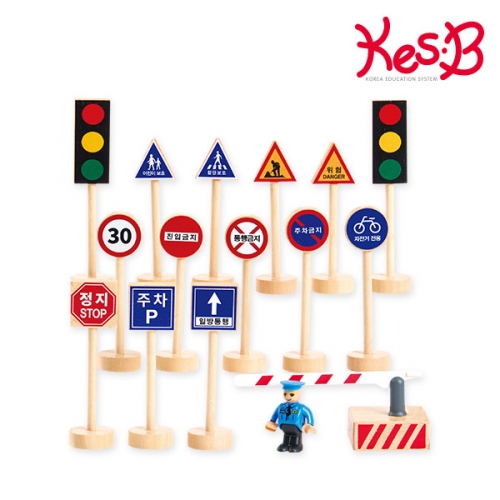 [캐스B]플레이 미니원목 신호등(2824)