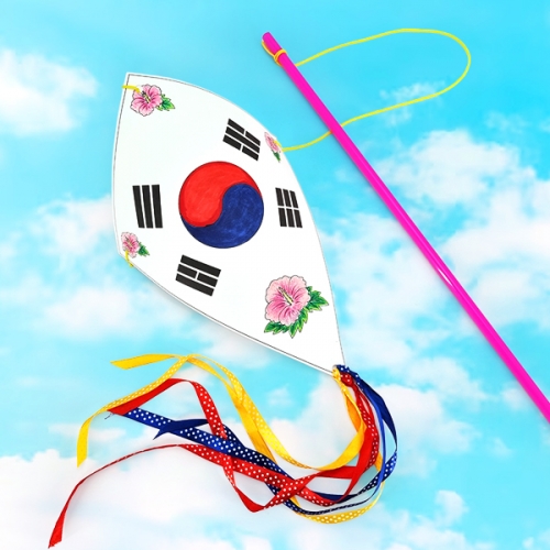 [탑키드] 전통놀이 태극기 막대기 연만들기