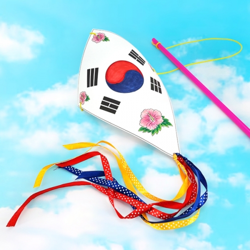[탑키드] 전통놀이 태극기 막대기 연만들기