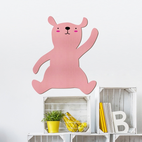 우드스티커 귀여운곰 컬러완제품