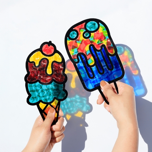 [오늘놀이] 아이스크림 썬캐쳐(2종 택1/셀로판지/KC인증)
