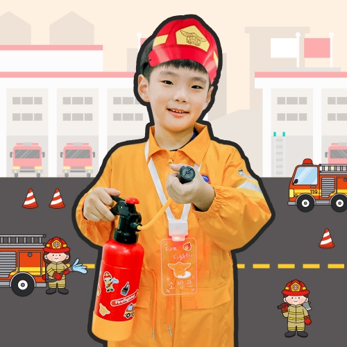 [오늘놀이] 우리동네 소방관놀이(소화기 물총, 신분증 포함/역할놀이/KC인증)