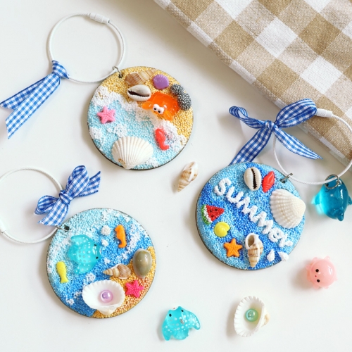 여름 손거울 키링 5set