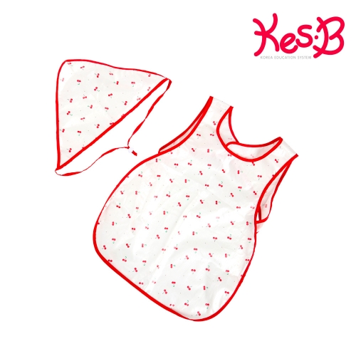 [캐스비]아트스쿨 방수앞치마(대) 체리(2849)