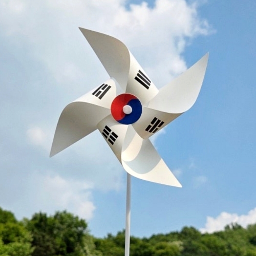 메이크문구 PVC태극기바람개비
