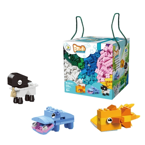 클래식 동물 525PCS 호환블럭 기본형+동물 시리즈+블럭판 리필 블록 놀이 장난감