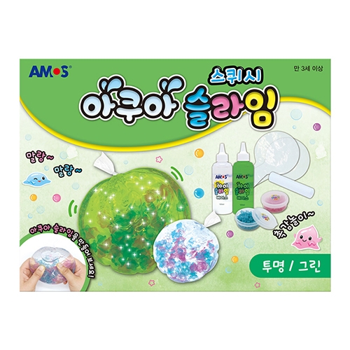 [아모스] 아쿠아 슬라임 (투명/그린)