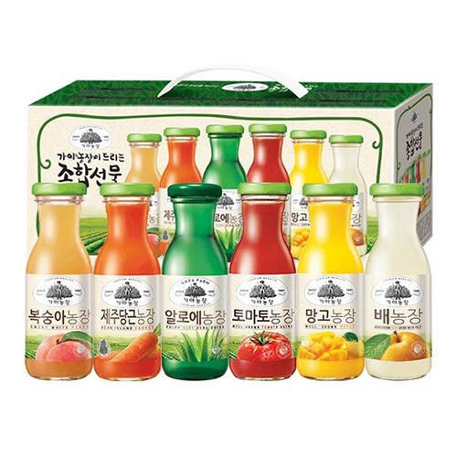 [웅진] 가야농장 종합음료세트 180ml 12병
