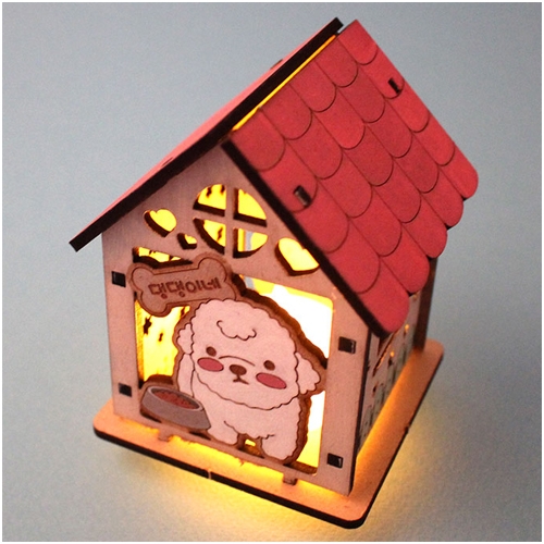 [아이디몬] 우드 DIY 댕댕이네 무드등