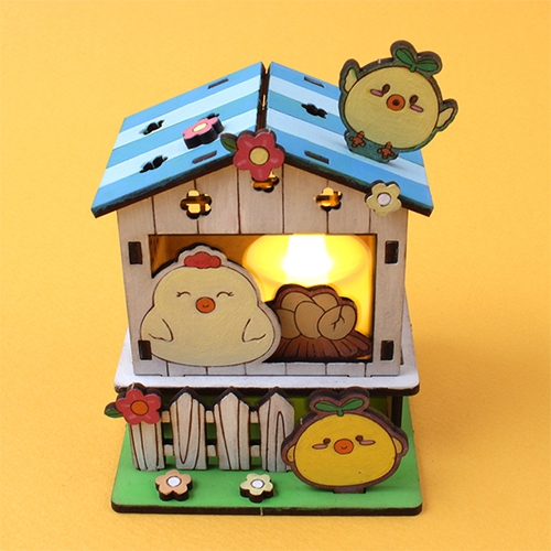 [아이디몬] 우드 DIY 삐약이네 무드등