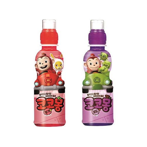 [웅진] 코코몽 음료수 200ml 24페트 (딸기맛,포도맛 중 택1)