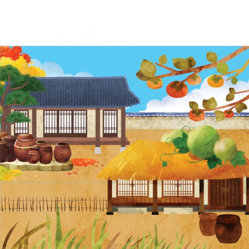 [파티붕붕] D3030 가을 현수막 / 유치원 어린이집 흥부와놀부 현수막 전래동화 배경