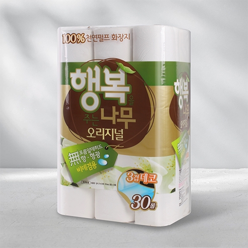 [행복제지] 행복 나무 오리지날 롤 화장지 30롤